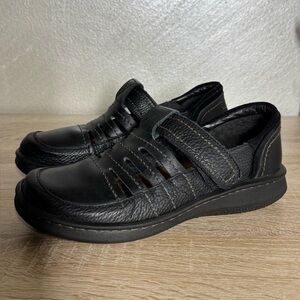 Naot Unisex Women 10 Men 7 Black Leather Comfort Fisherman Shoes Sneaker